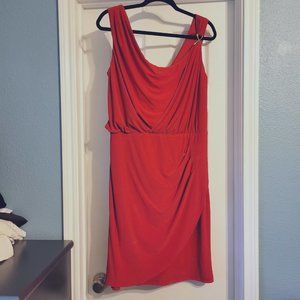 Scarlett Red Dress with Gold detail - Size 10